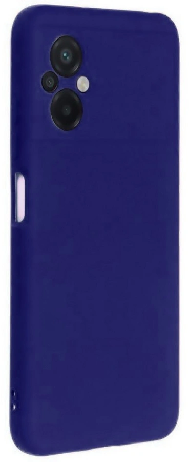 Накладка Silicone Case Logo для Poco M5 4G, Тёмно-синяя. Фото 1