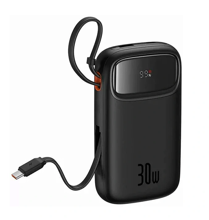 Внешний аккумулятор Baseus 30W 10000mAh QPow2, Чёрный (P10055008113-00). Фото 1