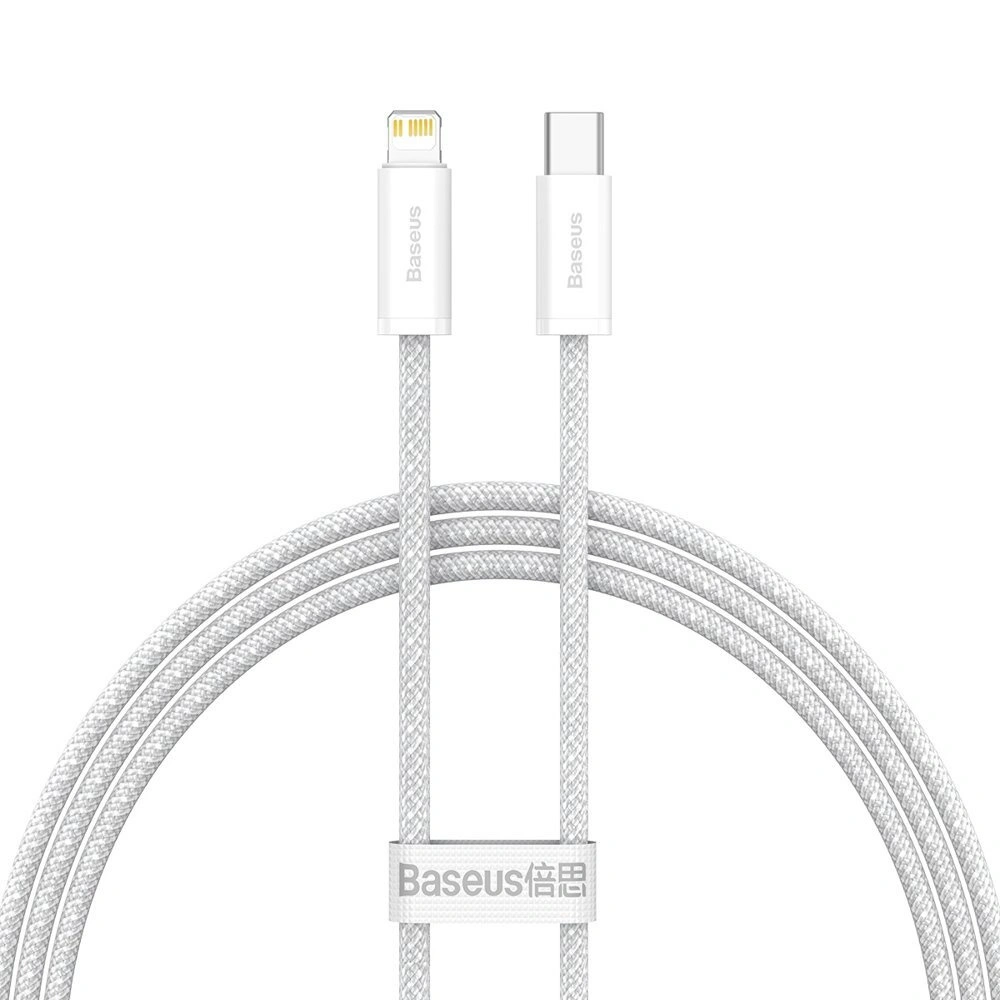 Кабель Baseus Dynamic Series Fast Charging Data Cable Type-C to Lightning 20Вт 2м, Белый (CALD000102). Фото 1