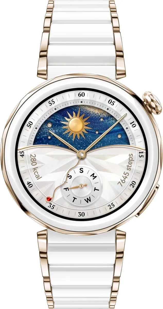 Умные часы Huawei Watch GT 5 Pro 42мм, Ceramic White (JNA-B29). Фото 2