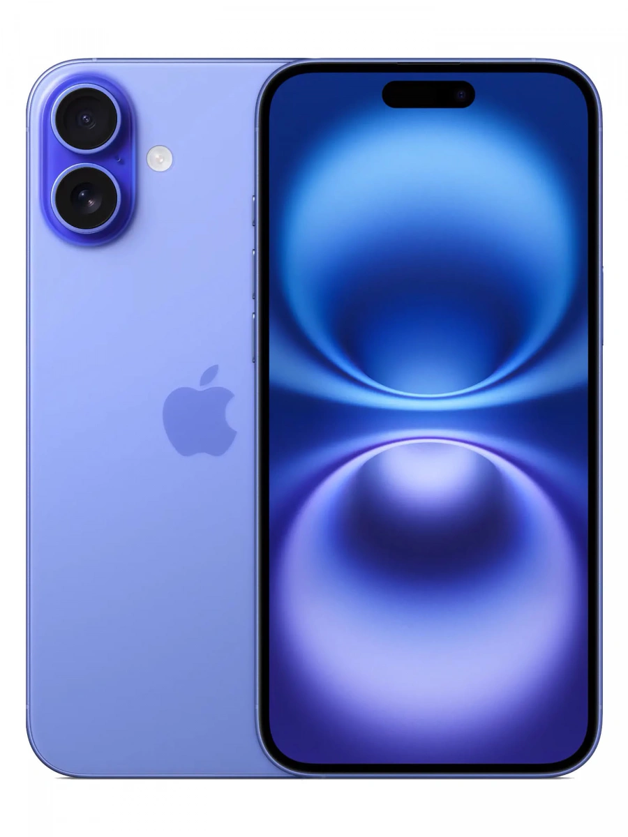 Смартфон Apple iPhone 16 256Гб Ультрамарин (eSIM+SIM) (Без RuStore). Фото 1
