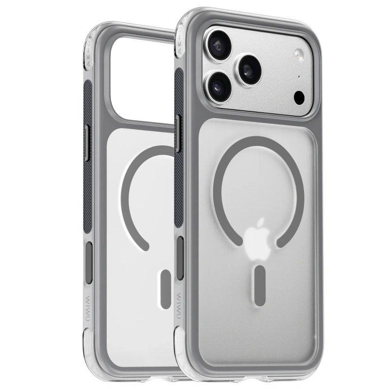 Накладка Wiwu для iPhone 17 Pro Max AeroShield Pro (MagSafe), Серый (AS-202). Фото 1