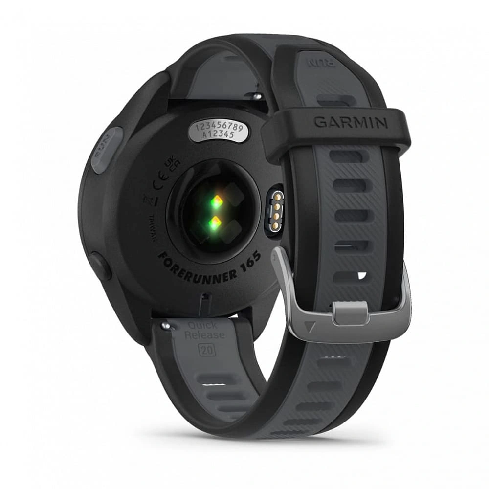 Умные часы Garmin Forerunner 165 Amoled Чёрный с серым ремешком . Фото 5