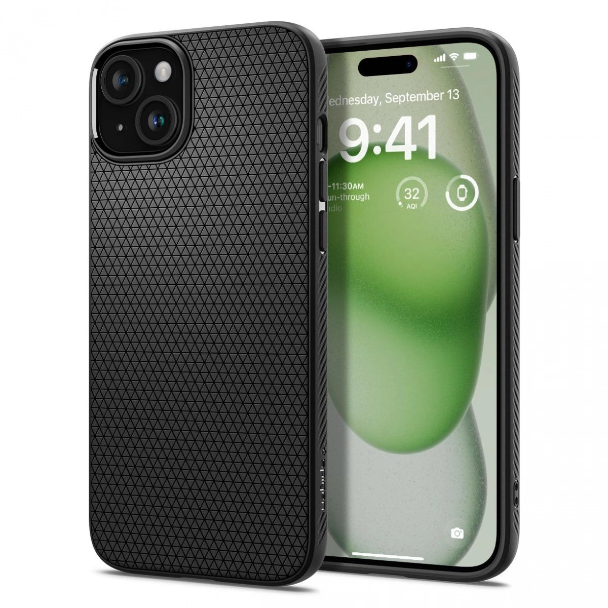 Накладка Spigen Liquid Air для iPhone 15, Matte Black (ACS06790). Фото 1