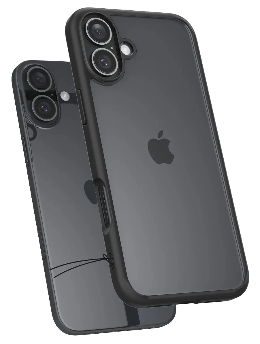 Накладка Spigen Ultra Hybrid для iPhone 16, Matte Black (ACS08201). Фото 5
