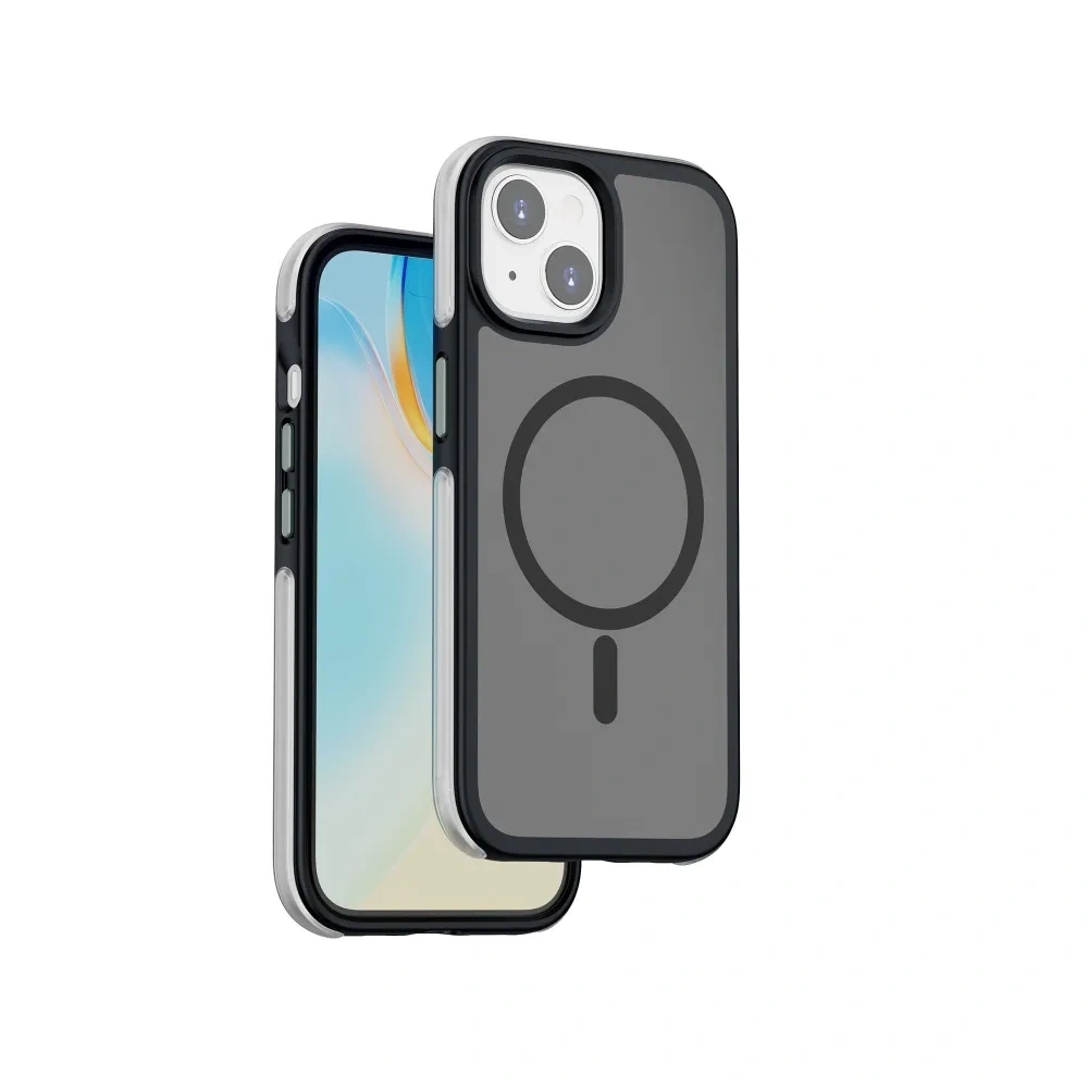 Накладка Wiwu Premium case With MagSafe для iPhone 15, Чёрная (ZKK-012). Фото 1