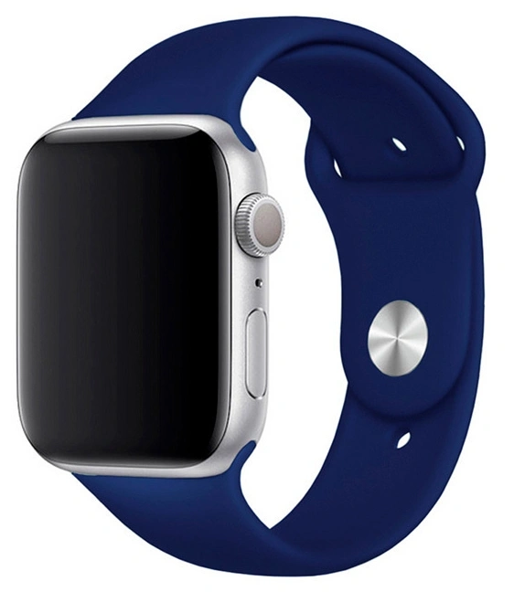 Ремешок силиконовый для Apple Watch 38/40/41/42мм, Тёмно-синий. Фото 1