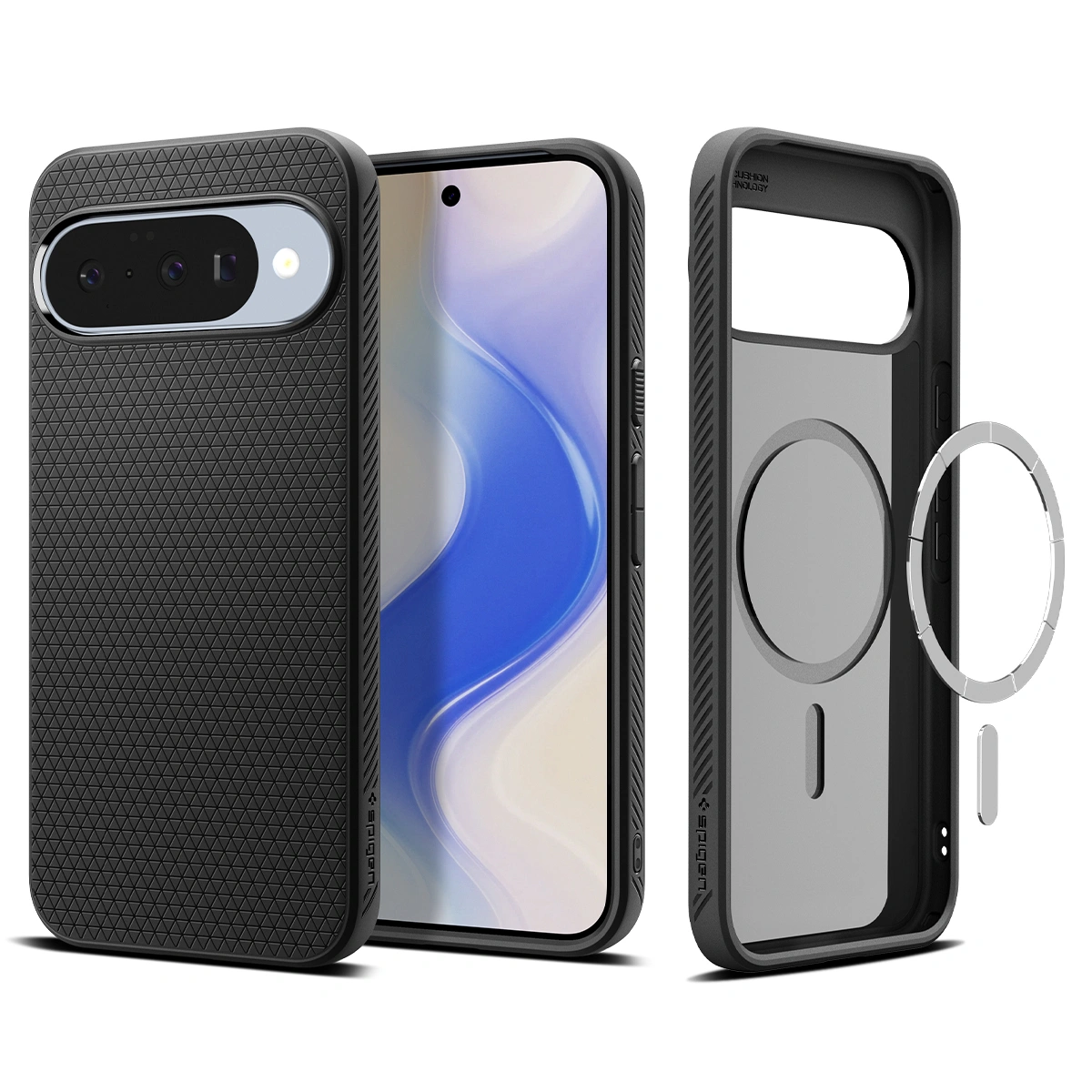 Накладка Spigen для Google Pixel 10/10 Pro Liquid Air (MagSafe), Black (ACS09695). Фото 1
