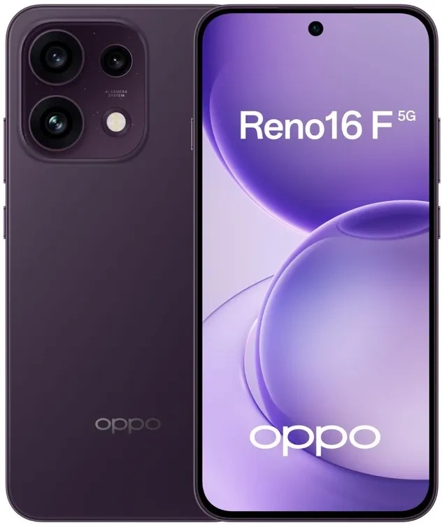 Смартфон Oppo Reno16 F 12/256Гб, Сумеречный пурпурный (CPH2859). Фото 1