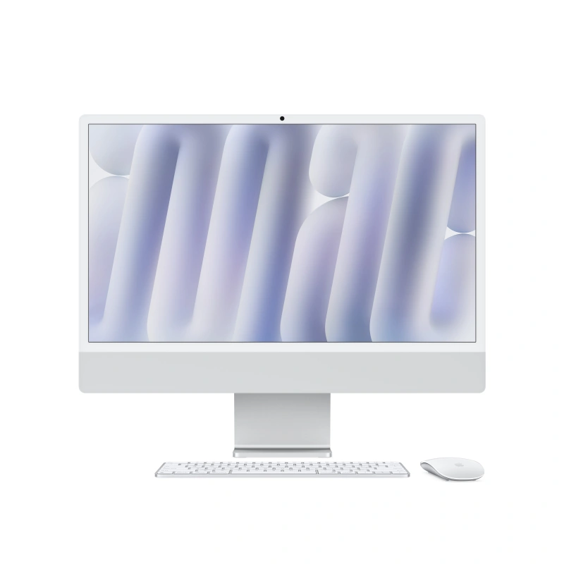 Apple iMac 24" Retina 4,5K, (MWUC3) (M4, 8-ядер CPU, 8-ядер GPU, 16 ГБ, 256 ГБ SSD, 2024), Серебристый. Фото 2