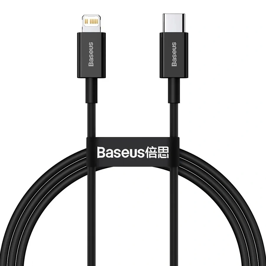 Кабель Baseus Superior Series Fast Charging Data Cable Type-C to iP PD 20Вт 2м, Чёрный (CATLYS-C01). Фото 1