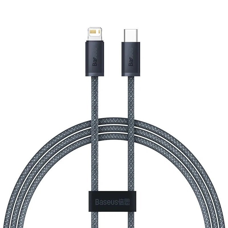 Кабель Baseus Dynamic Series Fast Charging Data Cable Type-C to Lightning 20Вт 2м, Серый (CALD000116). Фото 1