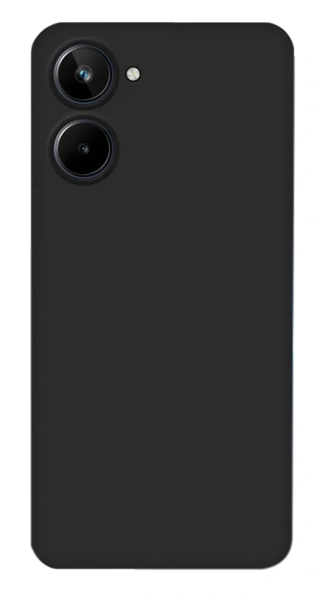 Накладка Silicone Case Logo для Realme 10, Чёрная. Фото 1