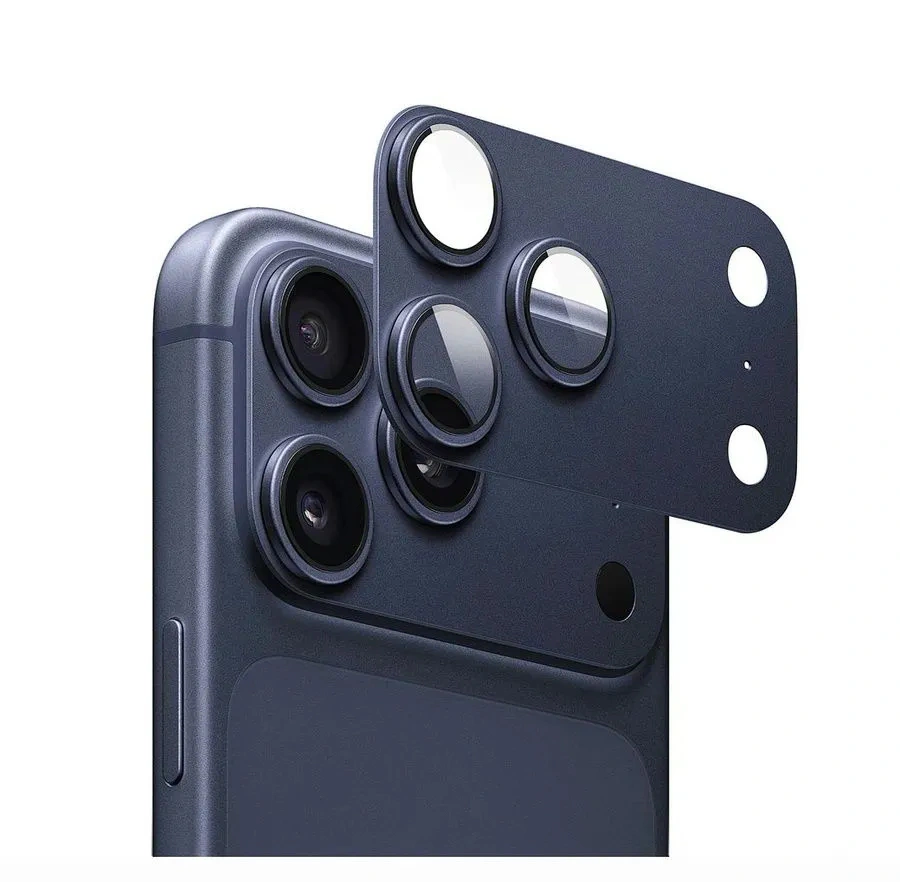 Защитное стекло на камеру Wiwu Armor Deck Lens Protector для iPhone 17 Pro Max, Тёмно-синее (LG-012). Фото 1
