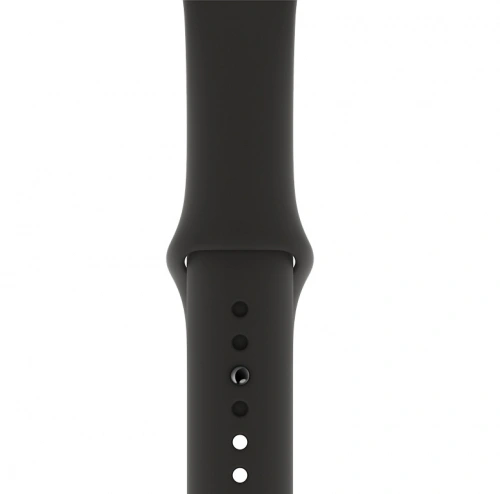 Ремешок силиконовый для Apple Watch 38/40/41/42мм, Чёрный. Фото 2