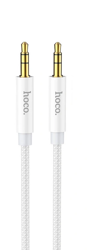 Кабель AUX Hoco 3.5 мм Audio cable 3.5мм UPA19 1м, Серебристый. Фото 1