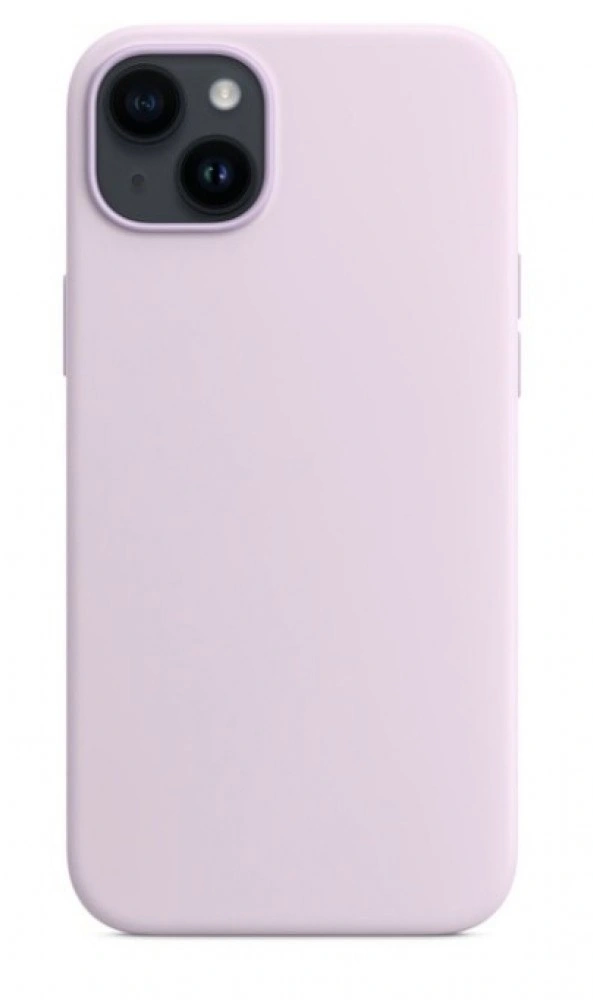 Накладка Silicone Case для iPhone 15, Бледно-лиловая. Фото 1