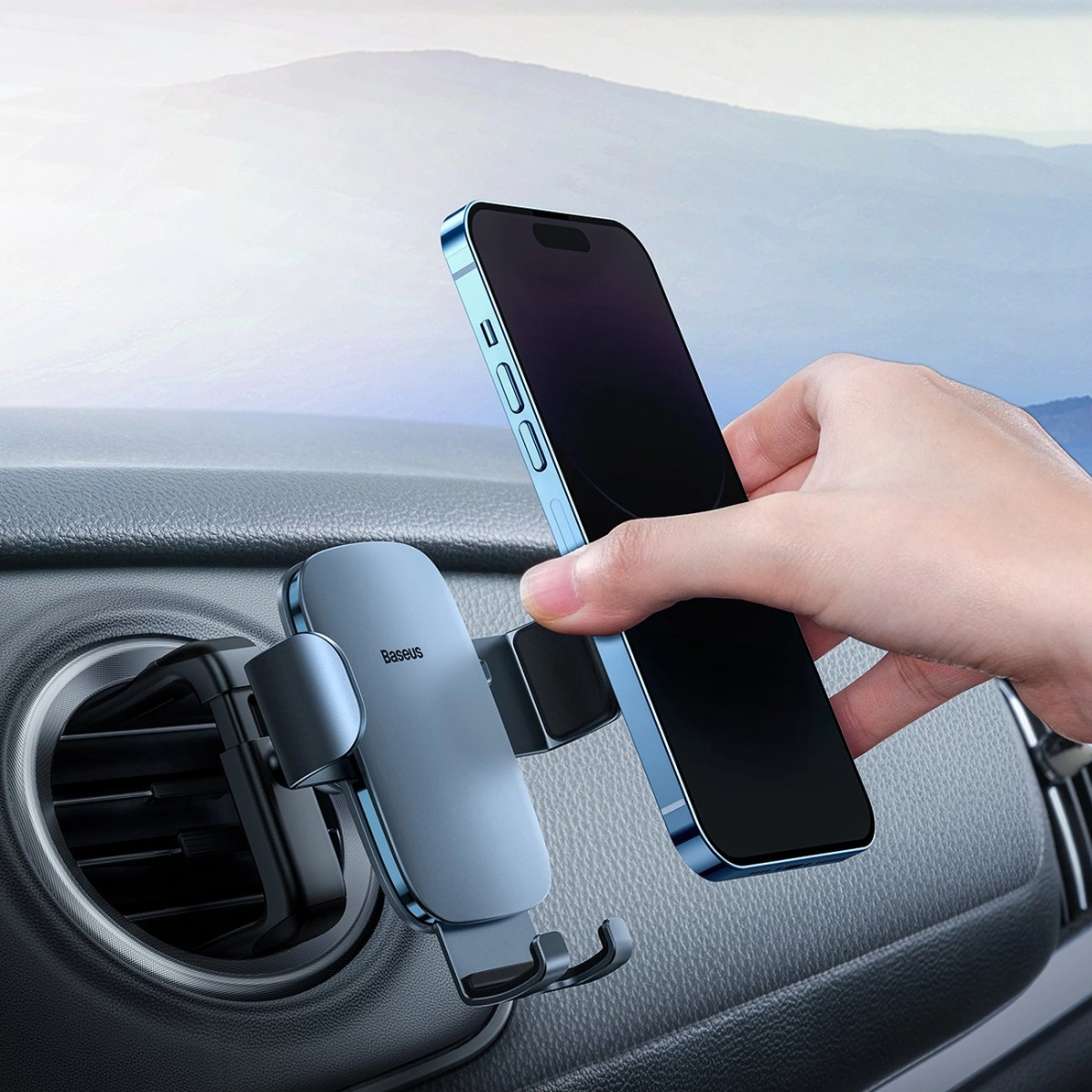 Держатель Baseus Metal Age II Gravity Car Mount (Air Outlet Version), Gray (SUJS000013). Фото 6