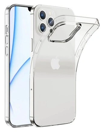 Накладка для iPhone 13 Pro Max силиконовая, Прозрачная. Фото 1