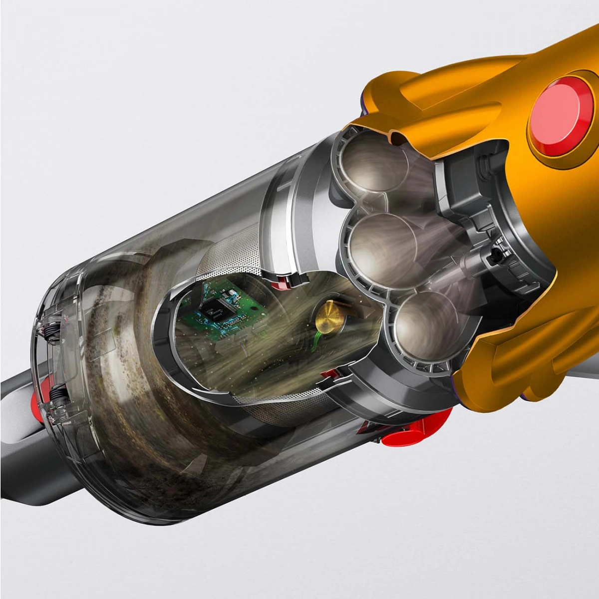 Беспроводной пылесос Dyson V12 Detect Slim Absolute, Yellow/Nickel (SV46). Фото 5