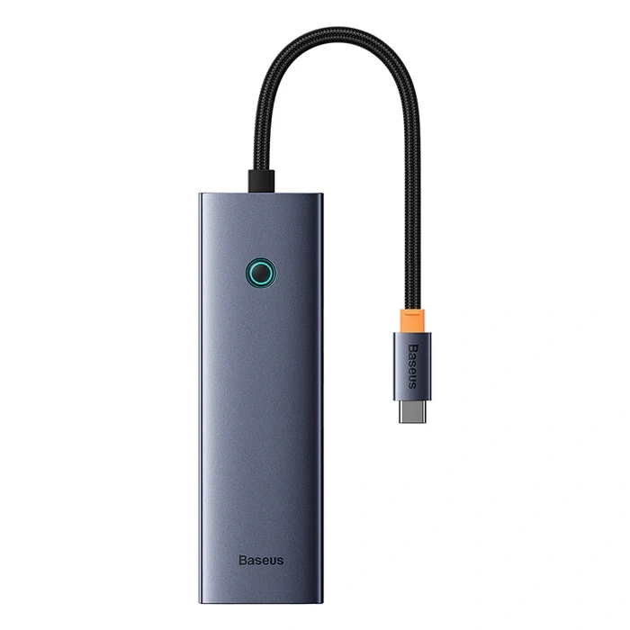 Хаб Baseus UltraJoy Series 7-Port HUB Docking Station (Type-C to HDMI4K@60Hz*1 + USB3.0*2 + PD*1 + RJ45*1 + SD/TF3.0*1), Серый (B00052805813-00). Фото 1