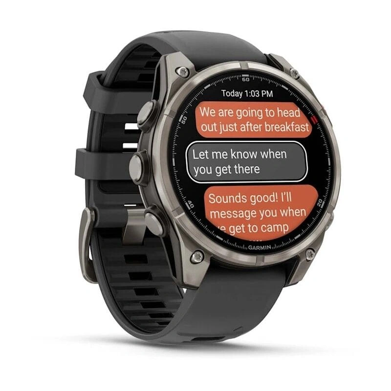 Умные часы Garmin Fenix 8 Pro 47mm, Amoled/Sapphire, Titanium wiht Graphite/Black Silicone Black (010-03198-11). Фото 3