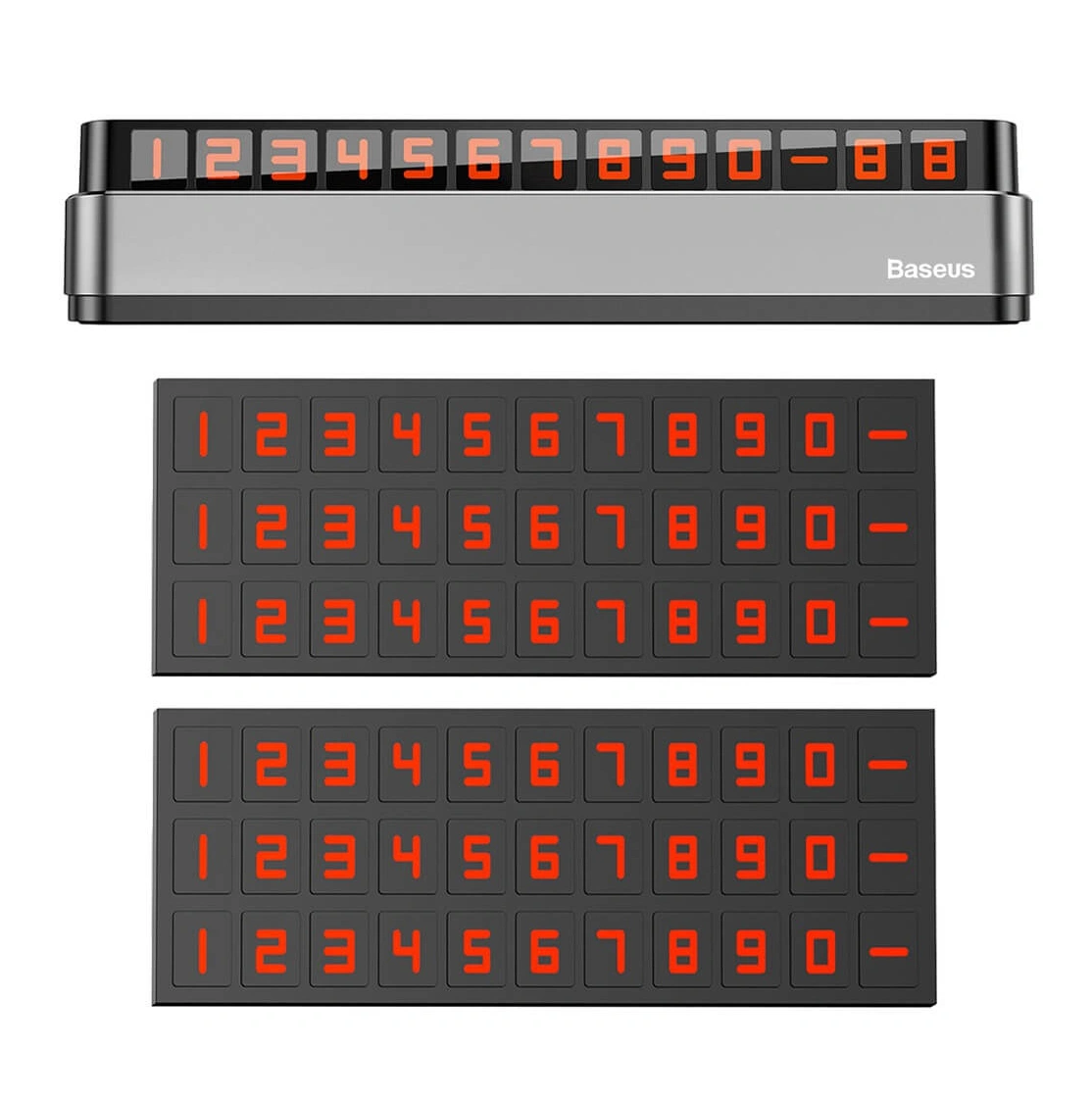Парковочная карта Baseus Moonlight Box Series Temporary Parking Number Plate, Серая (ACNUM-B0G). Фото 2