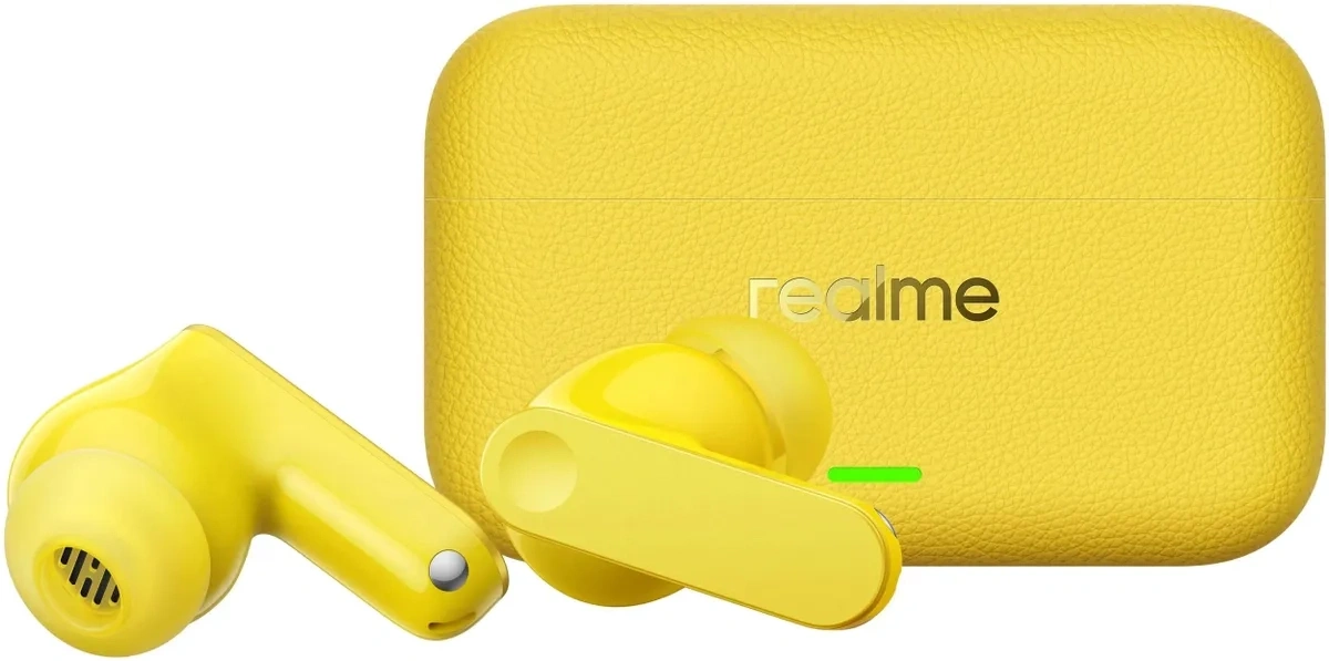 Беспроводные наушники Realme Buds T500 Pro, Жёлтый (RMA2502). Фото 2