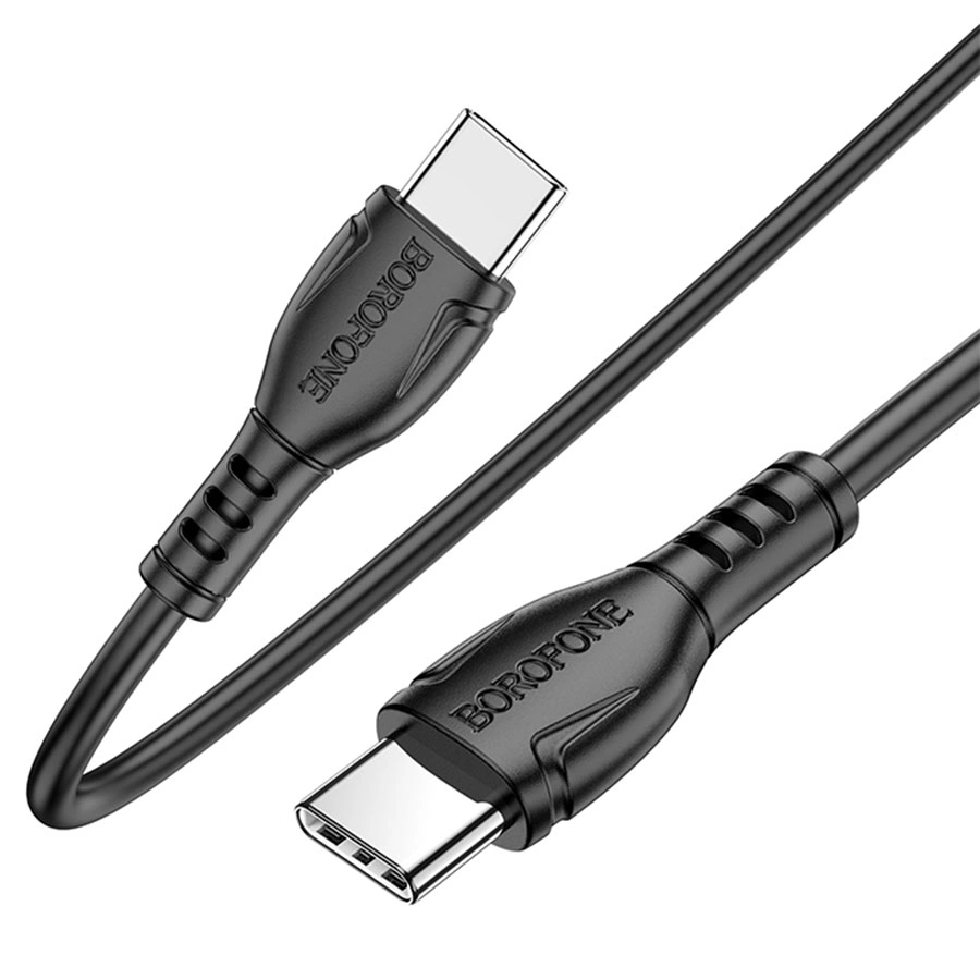 Кабель Borofone BX51 Triumph Type-C for Type-C PD 60W 1м, Чёрный. Фото 3