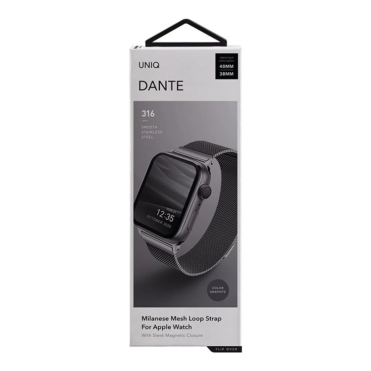 Ремешок Uniq Dante Strap Mesh Steel для Apple Watch 44/45/46/49мм, Graphite (44MM-DANGRP). Фото 3