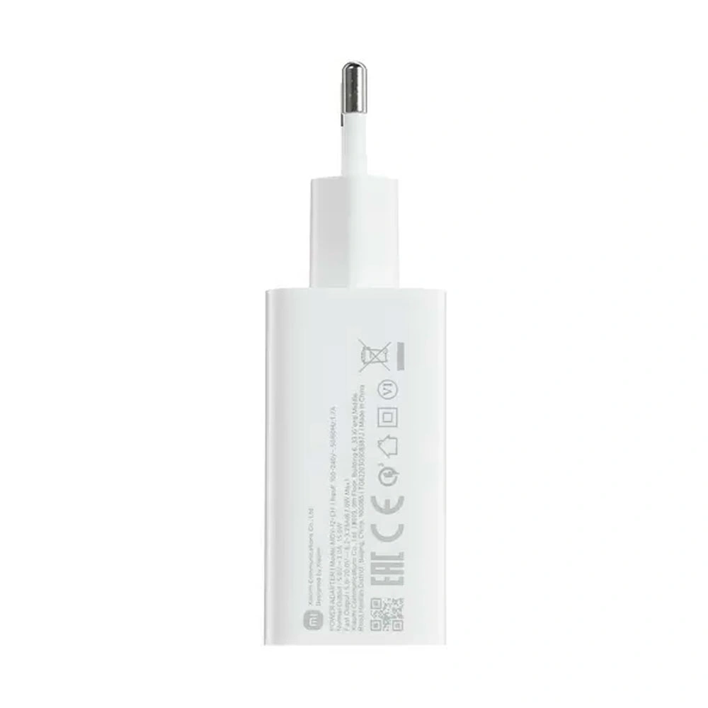 Сетевое зарядное устройство XiaoMi 67W GaN Charger (Type-A) + кабель Type-A to Type-C (MDY-12-ES), Белое. Фото 1