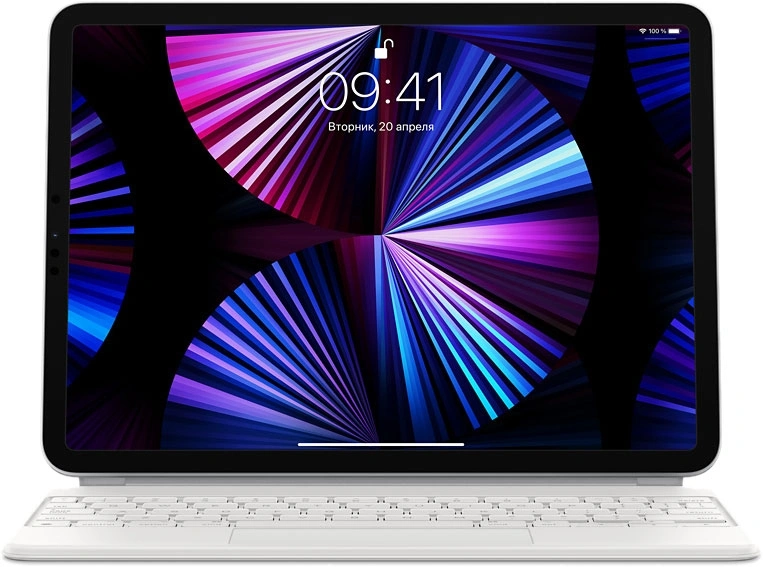 Чехол-клавиатура Apple Magic Keyboard для iPad Air (4, 5 поколения), iPad Pro 11" (1, 2, 3, 4 поколения), Белая (MJQJ3). Фото 1