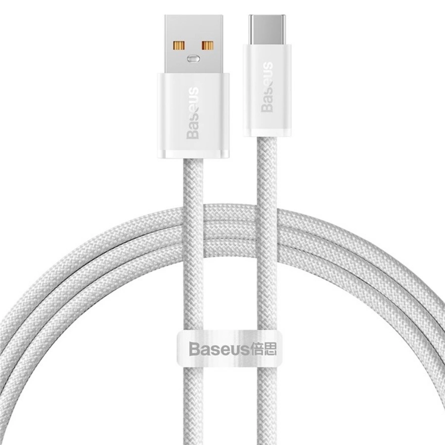 Кабель Baseus Dynamic Series Fast Charging Data Cable USB to Type-C 100Вт 2м, Белый (CALD000702). Фото 1