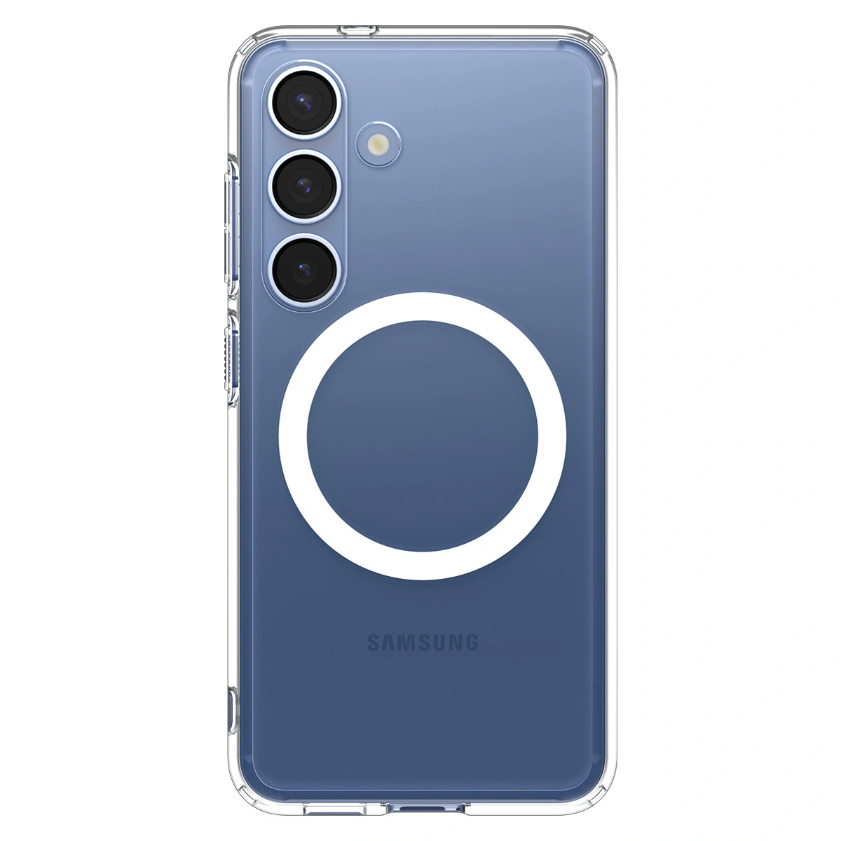 Накладка Spigen Ultra Hybrid для Samsung Galaxy S25 (MagSafe), Прозрачный/Белый (ACS09002). Фото 2