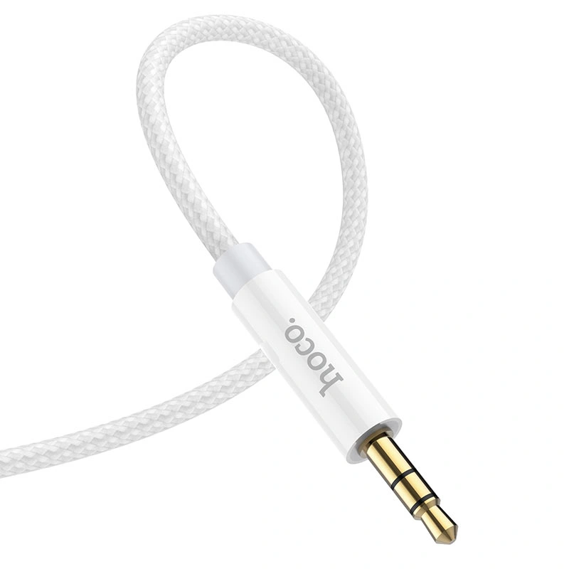 Кабель AUX Hoco Audio cable 3.5мм to Type-C UPA19 1м, Серебристый. Фото 3