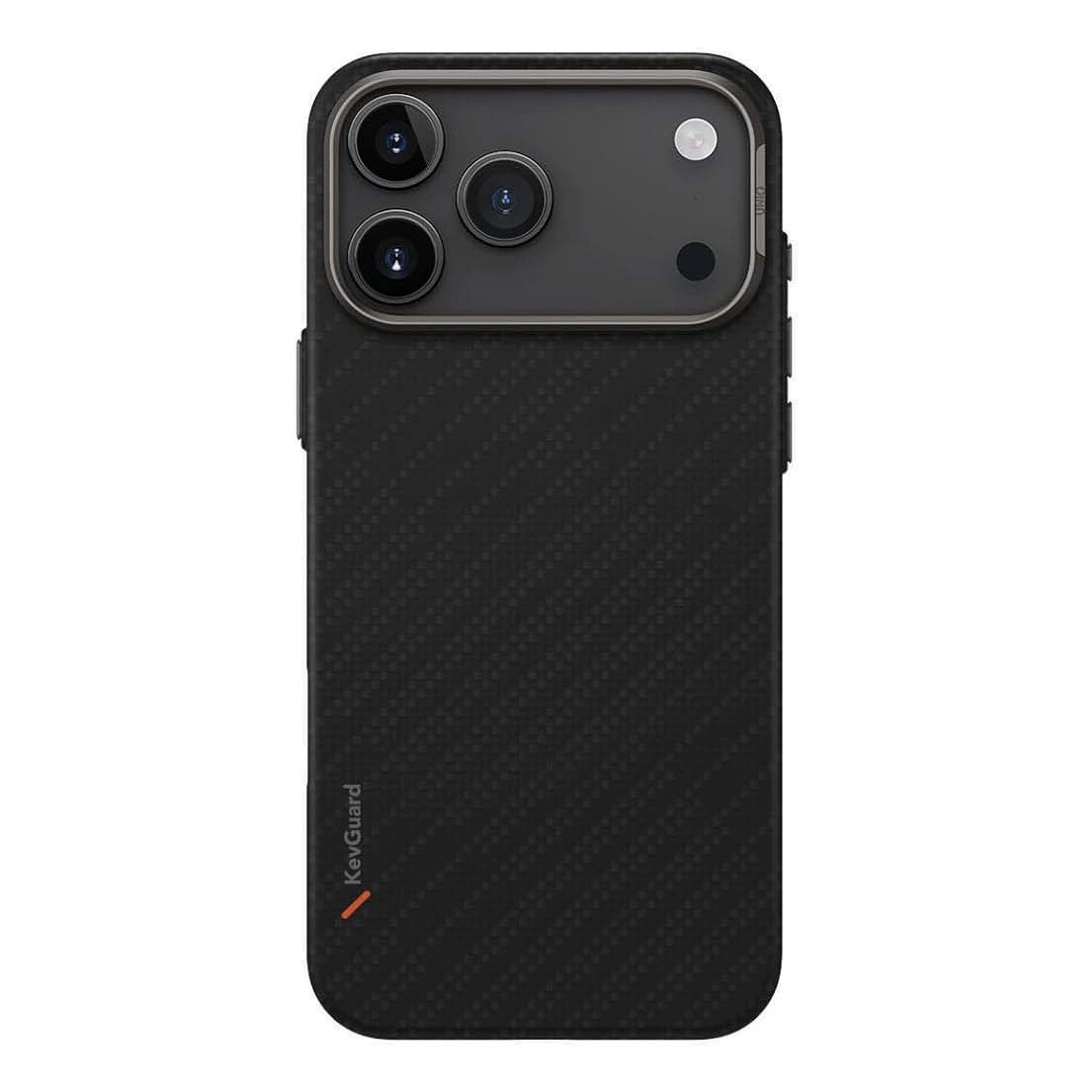 Накладка Uniq Keva Edge Aramid Case MagSafe для iPhone 17 Pro Max, Чёрный карбон (IP6.9P(2025)-KEVAEDMCBLK). Фото 1