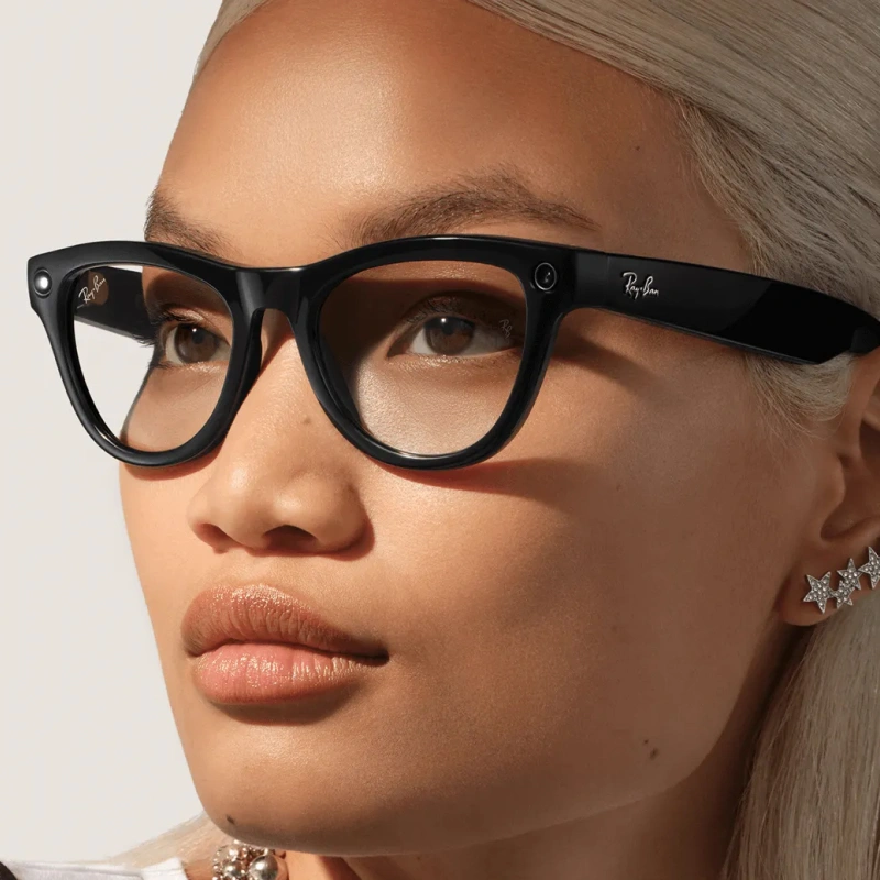 Умные очки Ray Ban Skyler (Gen 1) RW4010 Чёрный глянцевый/Аметистовый фотохром M 150-52mm (601/CH52). Фото 5