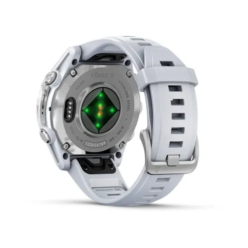 Умные часы Garmin Fenix 8 43mm, Amoled, Silver with Whitestone Silicone Band (010-02903-06). Фото 5