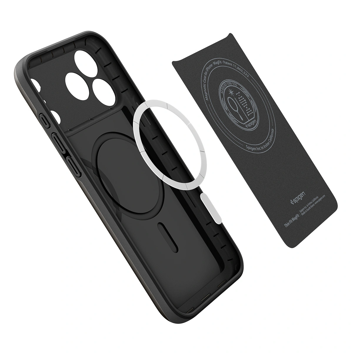 Накладка Spigen Thin Fit MagSafe для iPhone 17 Pro, Чёрная (ACS10339). Фото 7