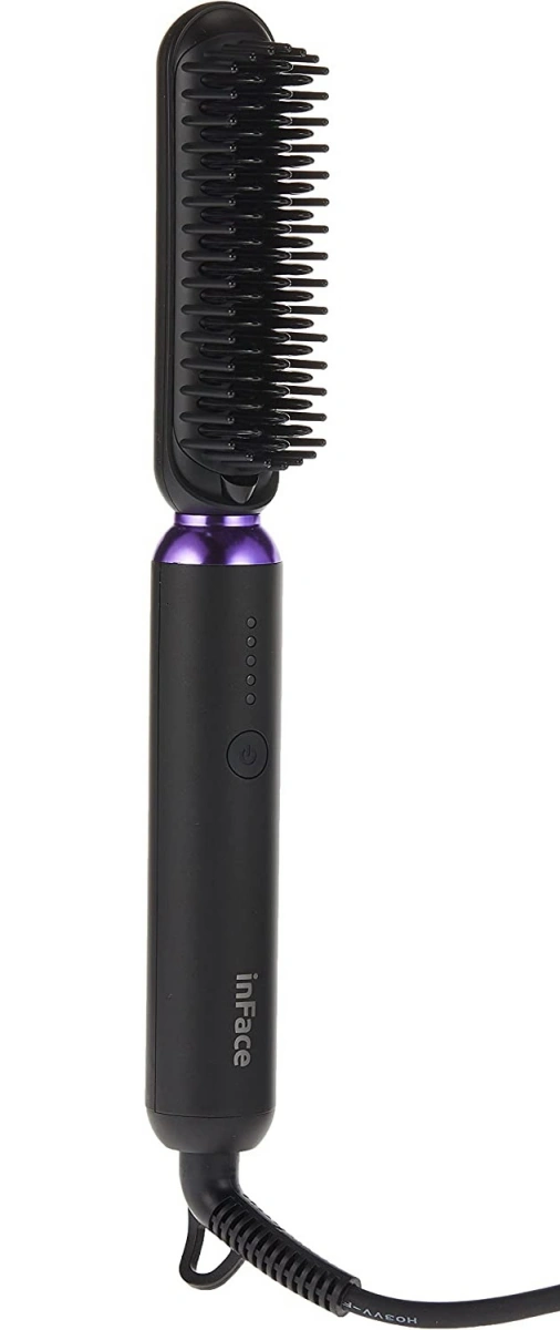 Ионный стайлер для укладки InFace ION Hairbrush, Чёрный (ZH-10D). Фото 1