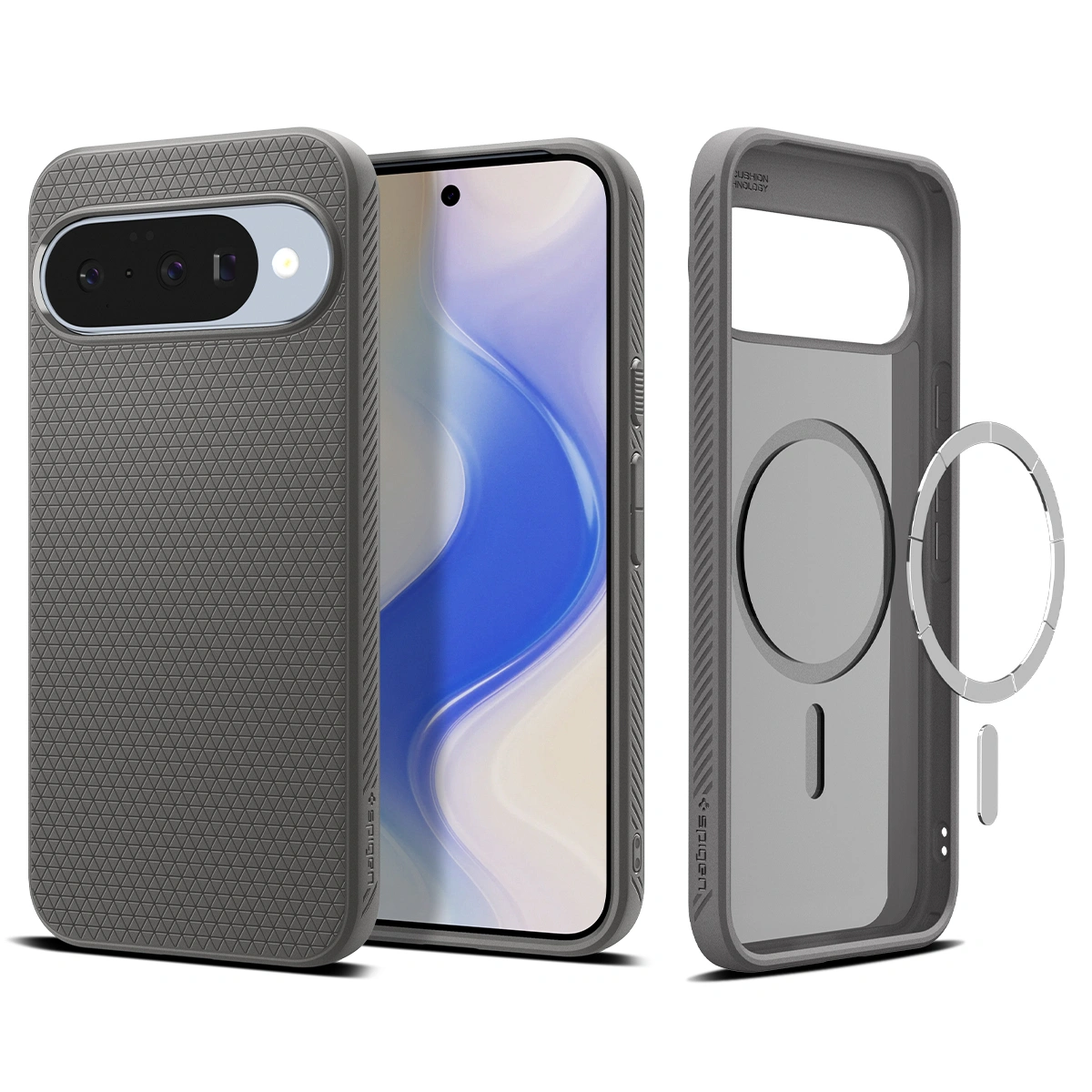 Накладка Spigen для Google Pixel 10/10 Pro Liquid Air (MagSafe), Grey (ACS09697). Фото 1