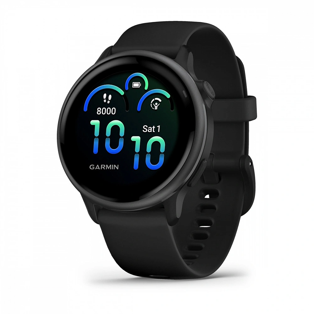 Умные часы Garmin Vivoactive 6 Slate with Black Band (010-02985-40). Фото 1