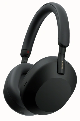 Беспроводные наушники Sony WH-1000XM5/B с шумоподавлением, Чёрные. Фото 1
