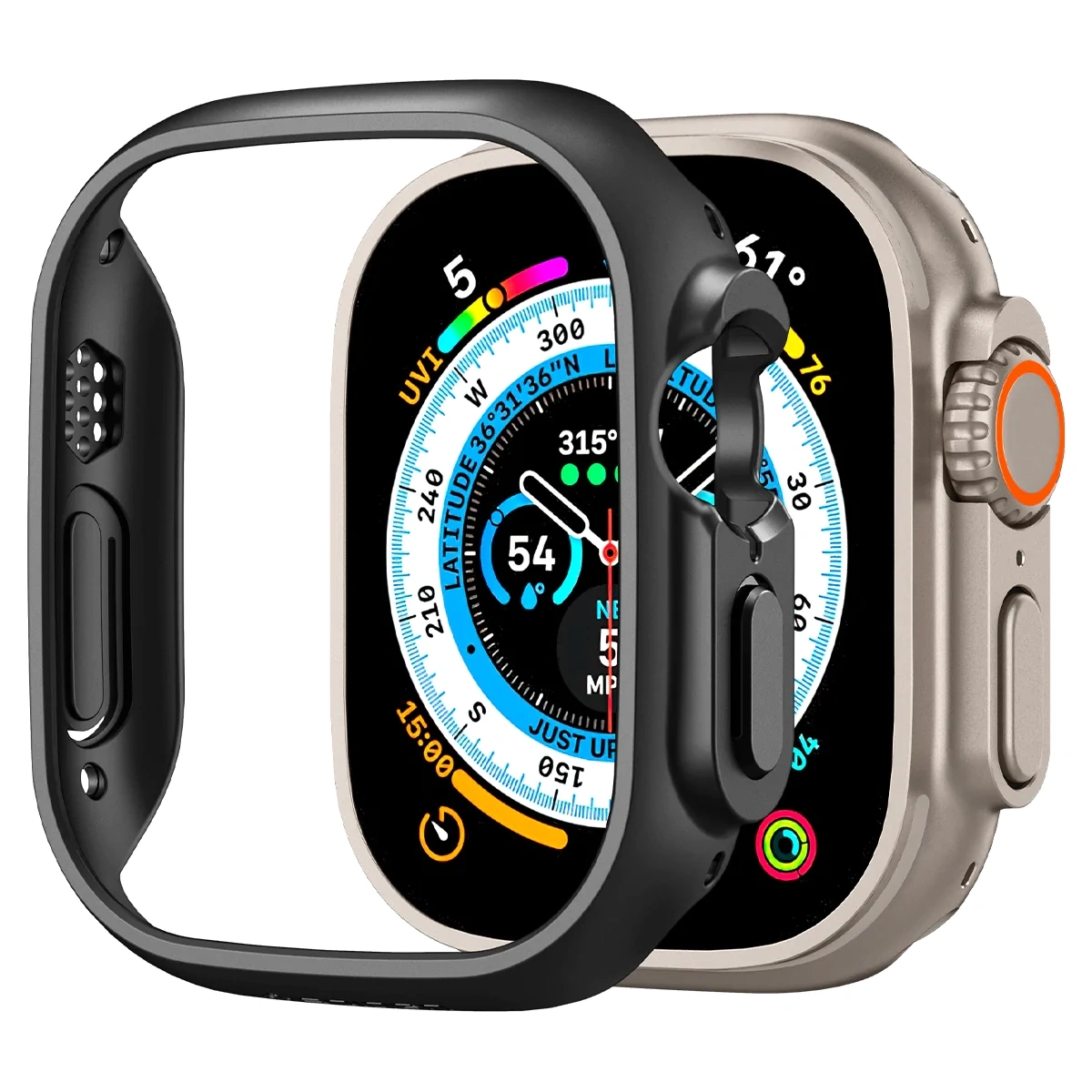 Чехол Spigen Thin Fit для Apple Watch Ultra, Чёрный (ACS05458). Фото 3