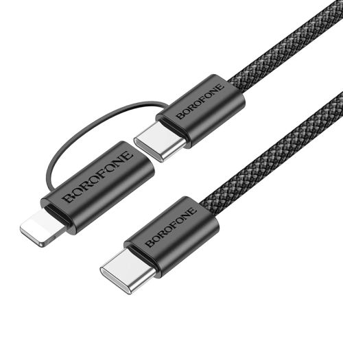 Кабель Borofone BX104 Primo Type-C to Type-C 60W 1m, Black. Фото 2