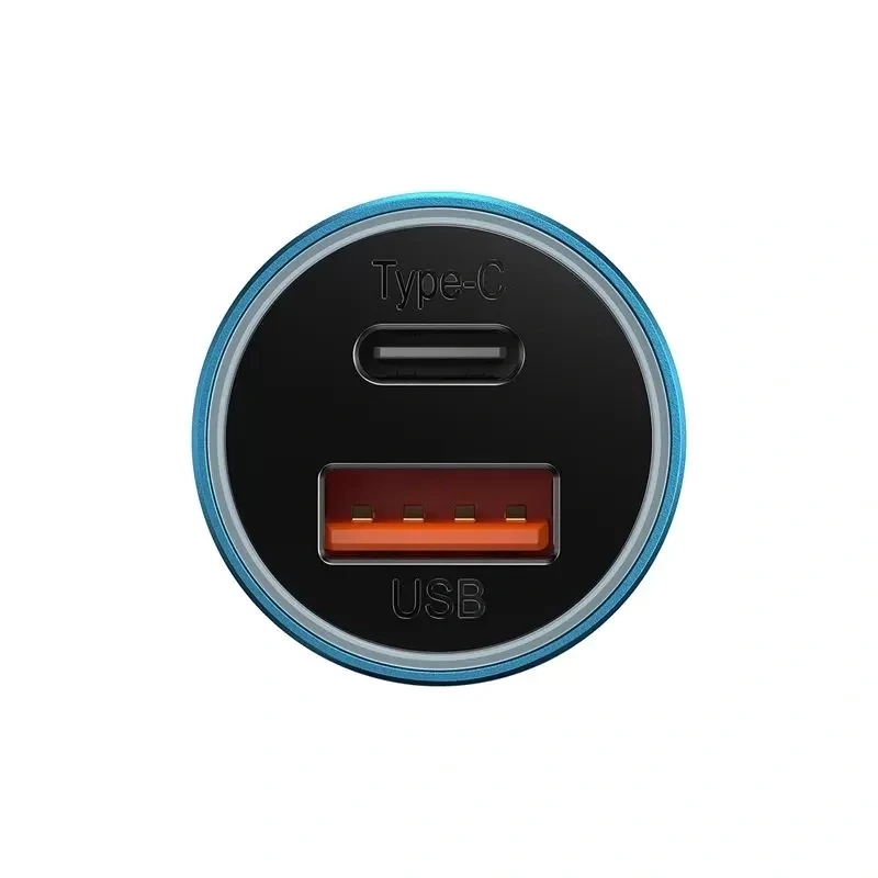 Автомобильное зарядное устройство Baseus Golden Max Dual Fast Charger 60W, Тёмно-серое (CGJM000113). Фото 3