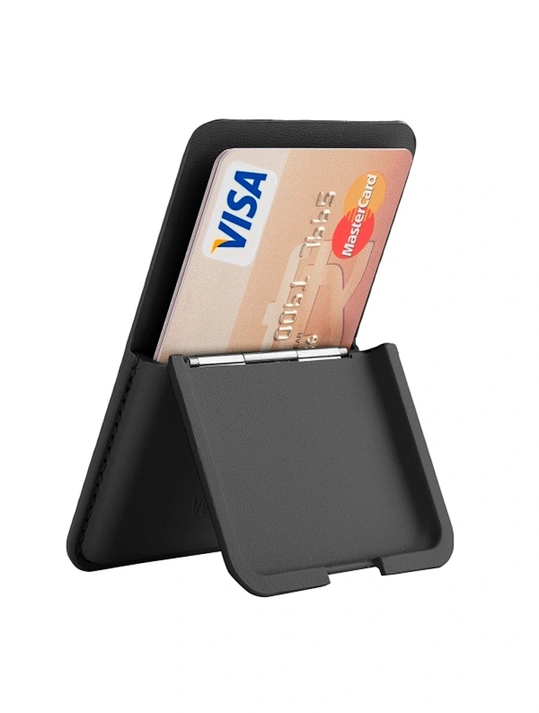 Чехол-бумажник Wiwu Magnetic Wallet With Stand MW-001, Чёрный. Фото 1
