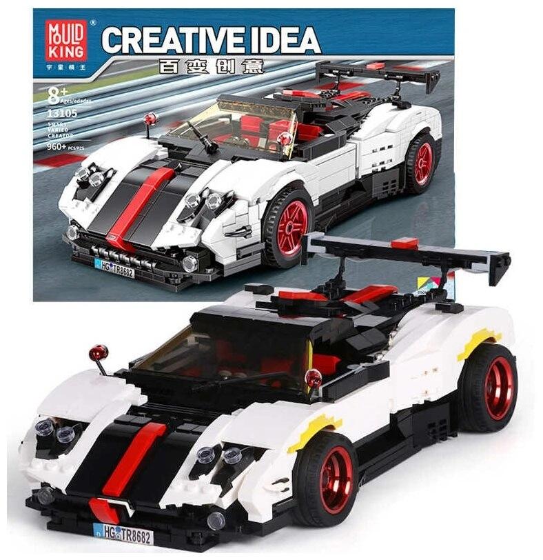 Конструктор Mould King Creative Idea 13105. Pagani Zonda Cinque Roadster, 960 деталей. Фото 1