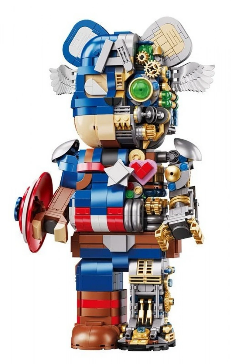 Конструктор Wangao 188009. Captain America Mechanical Bear Robot, 1701 деталей. Фото 2