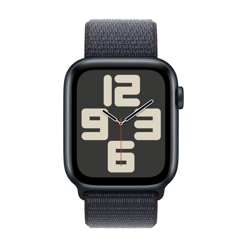 Apple Watch SE 2024, 44 мм, алюминий цвета "тёмная ночь", Ink Sport Loop (MXEP3). Фото 2